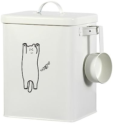 Cabilock Futterbox Metall Vorratsdosen Hundefutter Behälter mit Deckel und Schaufel Futtertonne Waschpulver Box Vorratsbehälter Aufbewahrungsdose für Küche Zuhause Lebensmittel