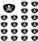QEEQPF 20pcs Filz Piraten Augenklappen One Eye Patches Skelett Captain Augenklappen für Halloween Dressup Performance Requisiten Maskerade Masken Cosplay