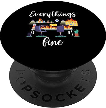 Büroleiter Brennendes Pult Lustige Büro Crew PopSockets mit austauschbarem PopGrip