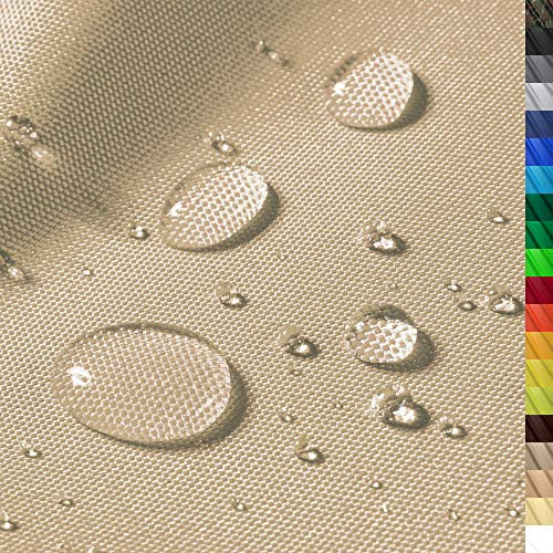 1buy3 – wasserdichter Polyesterstoff “Premium” mit 8.450mm Wassersäule für Zelte, Abdeckplanen, Bezüge, Outdoorbekleidung & Co – Maße 500x160cm – reißfest & pflegeleicht (Farbe 03 / Beige)