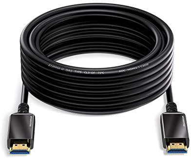 Maxonar 10K 8K HDMI Câble Fibre Optique 10m,Câble HDMI® ultra haute vitesse Certifié 48 Gbit/s,Classé CL3,Prise en Charge AOC 10K 8K@120Hz,4K@144Hz Dynamique HDR eARC Dolby HDCP2.2,pour PS5/4,