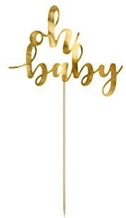 Torten Topper Oh Baby 25cm Tortendeko Kuchendeko Tortentopper Kuchenstecker zur Geburt Babyshower