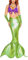 Felcia Costume de sirène pour femme – Robe longue à paillettes – Robe longue à paillettes – Déguisement de costumade, accessoires photo – Costumes pour adultes (vert fluorescent, taille XXL)