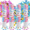 badaren Gender Reveal Konfetti Kanone Junge oder Mädchen, Gender Reveal Konfetti Kanone, Konfetti-Kanone für Jungen oder Mädchen, 2 Rosa und 2 Blau Konfettikanone für Gender Reveal Party-28cm