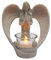 BYNYXI Engelsflügel Teelichthalter, Gebet Kerzenständer Windlicht mit Glas Betender Engel Figur Memorial Kerzenhalter Gebetsflügel Engel Figur Engel Schutzengel Aromalampe Teelichthalter Geschenke
