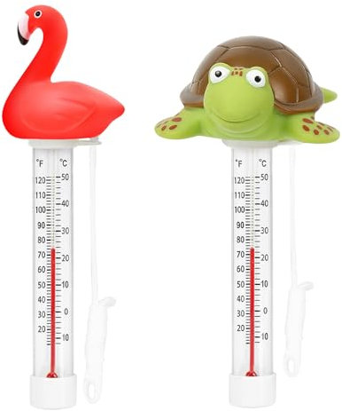 XY-WQ Lot de 2 thermomètres flottants de piscine, grande taille, lecture facile pour la température de l'eau avec ficelle pour piscines et spas extérieurs et intérieurs