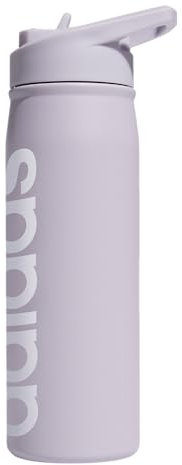 adidas 600 ML (20 oz) Straw Top Metal Water Bottle, Hot/Cold Double-Walled Insulated 18/8 Stainless Steel