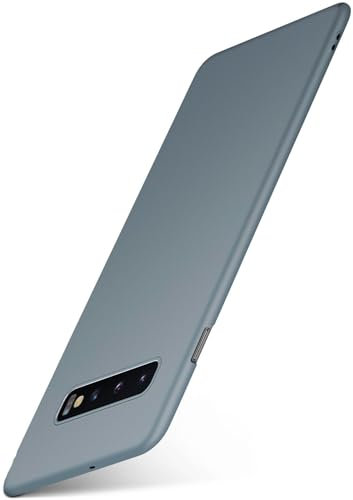 moex Alpha Case für Samsung Galaxy S10 Plus Hülle Ultra Dünn, Schutzhülle mit erhöhtem Kameraschutz, Slim Cover Hardcase Backcover, Dünnste Handyhülle Minimalistisch, Matt Taupe