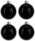 Weihnachts-Kugel XXL Ø 25cm - 4 Stück schwarz glänzend Christbaumschmuck Deko Kugel