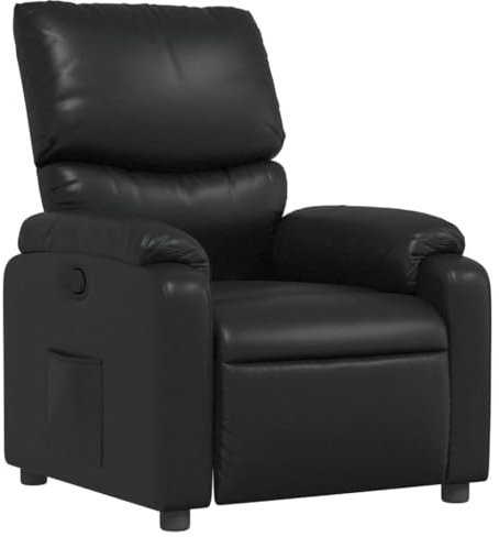 vidaXL Relaxsessel Schwarz Kunstleder