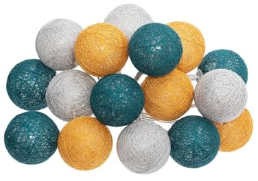 Atmosphera - Guirlande led pile 16 boules tropi d3,5cm
