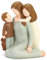 Carracci Mutter und Kinder Figuren, geformte handbemalte Mutter und zwei Kinder Statuen, Mutter Sohn Tochter Figuren Geschenke für Muttertag Jahrestag Geburtstag