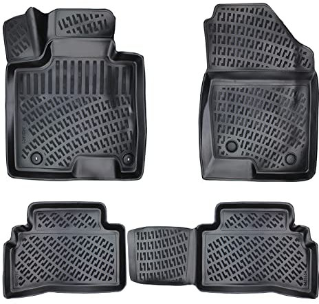 fussmattenprofi.com 3D Gummimatten Set für Hyundai TUCSON IV (4.Gen) Baujahr ab 2021 (Passt Nicht In Plug-In-Hybrid) | Hoher Rand Allwetter Auto Fussmatten I TPE Geruchlos rutschfest Fußmatten Zubehör