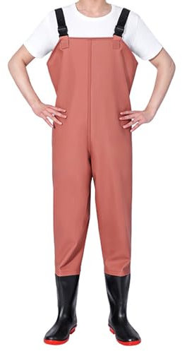 Wansiman Trampolieri Da Pesca Impermeabili,Trampolieri da Pesca,Waders Traspirante da Pesca Stivale,Salopette da Pesca,Waders Impermeabile,Waders salopette,Con Stivali,Per Lavori Acquatici