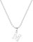 Damen Halskette mit Buchstaben Anhänger M Silber Initialien Kette Edelstahl Buchstabenketten Personalisiere Silber Y Kette für Frauen Mädche