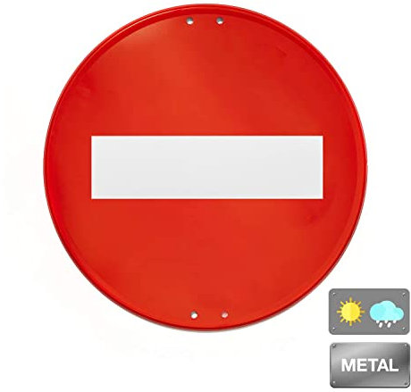 Panneau Signalisation Routier Métallique Laqué R-101 Entrée Interdite 50 cm