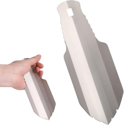 YOYEAH Pelle en Titane ultralégère, Petite Pelle de Jardin pour Le Jardinage, Le Camping et la randonnée, Seulement 38g, avec Sac de Rangement.