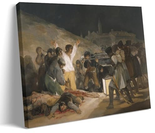 WANGLIDD Francisco Goya Poster The Third of May 1808 Wall Art Bedroom Prints Home Decor Hanging Picture Canvas Paintings Frame 20 x 30 cm