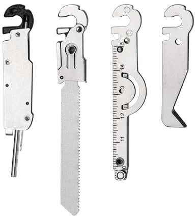 Roxon FT07 Bulid Your Own Multitool - FLEX Implements Tools Accessories Set (Schachtelschneider, Lineal & Magnetgreifer, Stift & Pinzette & Nadel, T-Schaft Adapter)