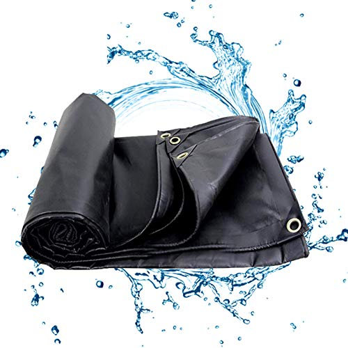 Bâche imperméable robuste de 4,6 x 5,5 m avec œillets et coins renforcés - Résistante aux déchirures - 15,7 mm, idéale pour la protection extérieure et les abris - Bâche en polyéthylène de 5 x 6 m