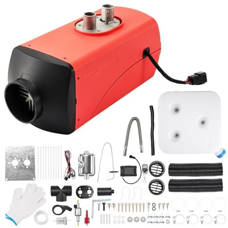 Chauffage diesel 2 kW 12 V avec télécommande, chauffage de stationnement à température constante avec silencieux, chauffage à air diesel pour camping-car, voiture, camion, bus, camping-car, SUV - Ro