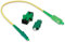 Conectra® - Glasfaserkabel Set mit passenden Adaptern | LC/APC auf SC/APC | Farbe Gelb | OS2 | Singlemode | Simplex | ideal für FTTH Heimnetzwerke (Länge 25 cm)
