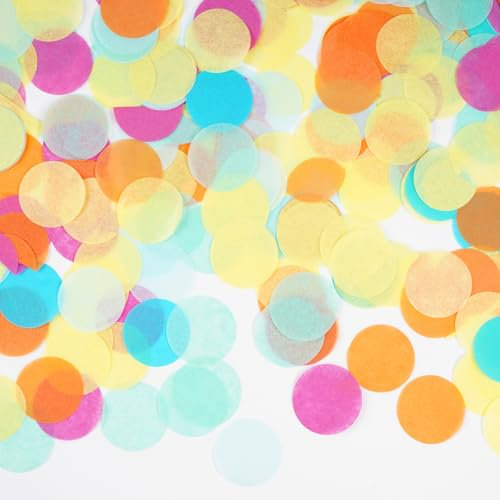AIBAOBAO 5000 Stück Konfetti Geburtstag Bunt Groß 50g, 2.5cm, Mehrfarbig Runde Streudeko, Konfetti für Geburtstag Hochzeit Party Luftballons Tisch Baby Shower Weihnachten Deko