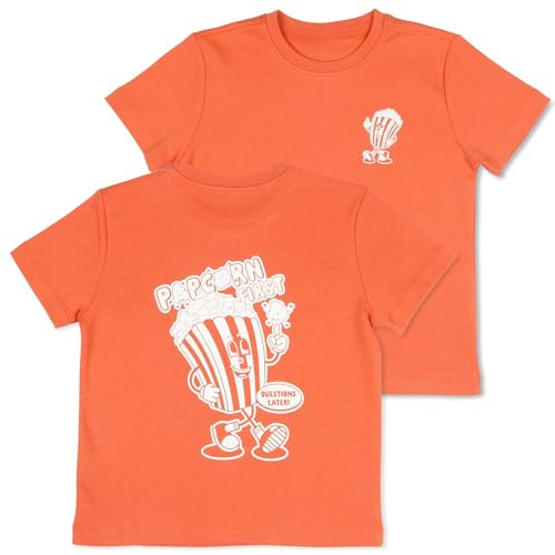 TupTam T- Shirt Bedruckt Retro Rückenprint, Farbe: Popcorn First, Größe: 98-104