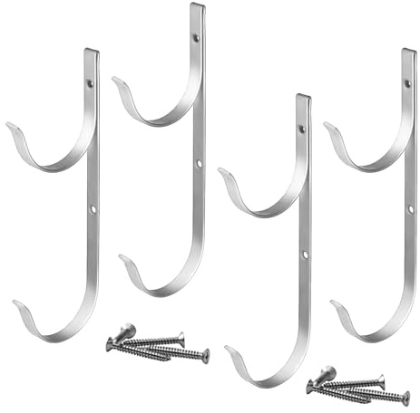 Pool-Skimmer-Halter – Aluminiumlegierung Poolschlauch-Aufhänger – Poolseiten-Organizer-Werkzeug für Teleskopstangen, Bürsten, Laubbesen, Skimmernetze