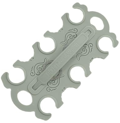 WJnflQN Porte- en plastique robuste avec poignée – 6 supports pour bouteilles de bière | Café Whisky pour fête, pique-nique, voyage, camping, pêche