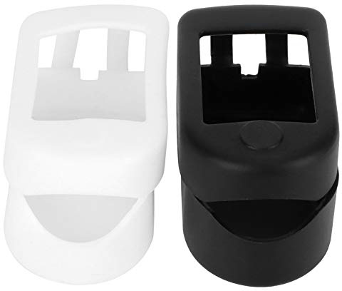 Respicefinem 2 Stück tragbare Silikon-Fingers pitze Pulse Monitor Protector Oxi meter Abdeckung Ideal für Reise und Heimgebrauch in Schwarz und Weiß (Black White)