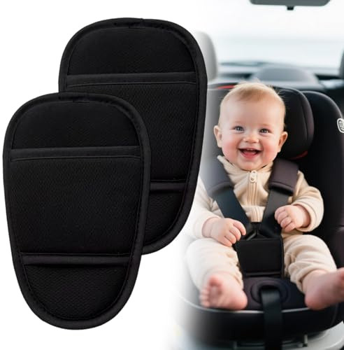 2 Stück Baby-Kinderwagen-Schrittpolster, Universelle Komfort-Schrittpolster für Säuglinge, Kleinkinder und Kinder, Kinderwagen-Gurtpolster für den Sitz