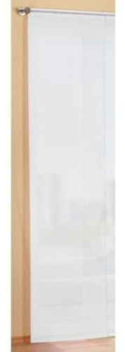 Gardinenbox Preisgünstiger Flächenvorhang Schiebegardine, transparent, unifarben, mit Zubehör, 245x60, Weiß, 85589