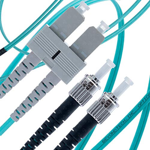 Beyondtech PureOptics Câble de raccordement en fibre optique duplex multimode SC vers ST 50/125um OM3 10G 30 m