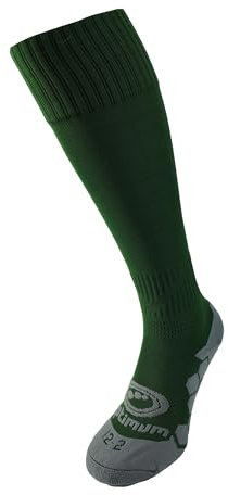 Optimum Classico Sports Socks - Moisture-Wicking, Breathable, Cushioned for Football, Rugby, Athletics - Lightweight, Quick-Dry Bottle Green, Senior (7-12)