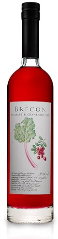 Brecon Rhubarb and Cranberry Gin, 37.5% ABV, 70 cl, Award Winning, Crafted in Wales at Penderyn Distillery with Water from Brecon Beacons, Gift for Gin Lovers