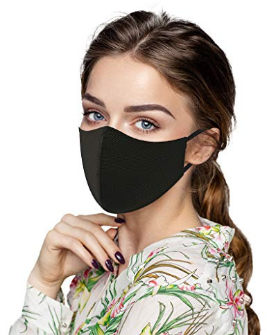 LIEIKIC 4 Stück Seide Mundschutz Waschbar Sommer Cool Atmungsaktive Staubdicht Baumwolle Stoff Mund und Nasenschutz für Damen Herren