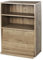 Iris Ohyama, armario con puertas, estante de almacenamiento, 2 compartimentos modulares, diseño, sólido, moderno, multi-uso, escritorio, habitación, salón - Flap Rack Chr - 1 - Marron centr é