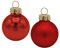 Koopman International b.v Weihnachtskugeln Christbaumschmuck ROT Glas Baumschmuck Weihnachten Deko 24 Stück