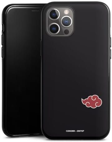 DeinDesign Silikon Hülle kompatibel mit Apple iPhone 12 Pro Max Case schwarz Handyhülle Akatsuki Naruto Shippuden Offizielles Lizenzprodukt