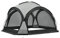 pro.tec Tonnelle de Camping à Éclairage Guirlande Lumineuse 96 LED Tente Imperméable Moustiquaires Pavillon Jardin Panneaux Latéraux Amovibles Polyester 345 x 345 x 247 cm Gris Foncé Gris Clair