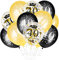 GoldRock Luftballon 40 Geburtstag,15 Stück 40 Geburtstag Deko, Deko 40 Geburtstage Mann Frauen,40. Geburtstage Deko Set,Happy Birthday Ballon 40 Geburtstags für Party/Tisch Dekoration (Schwarz Gold)