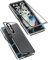 Gypsophilaa Coque pour Samsung Galaxy Z Fold 3 5G Adsorption Magnétique Étui Métal Cadre Antichoc Bumper Case Cover avec Dual Transparente Verre Trempé, 360 Degré Full Body Protection Housse