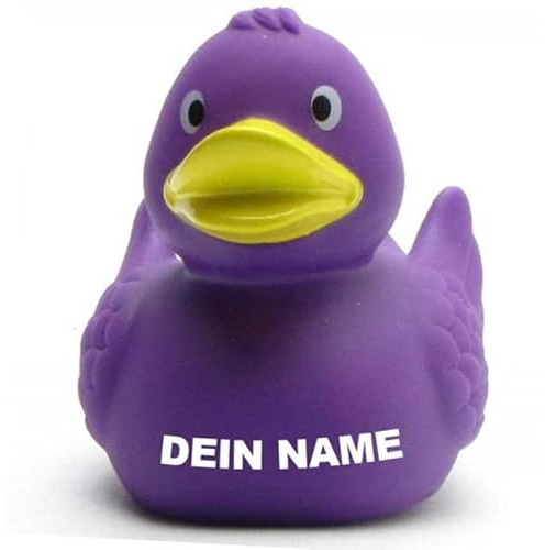 Badeente - personalisierbar - viele Farben L: 7,5 cm (lila)