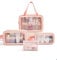MIDINGCHAI Kosmetiktasche Set 4 Stück, Kulturbeutel transparent, Kulturtasche Damen, Schminktasche, Make Up Tasche für Männer Frauen Kinder Familie(Klein, Medium, Groß)