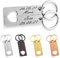 ibera gifts - 2 porte-clés personnalisés en acier inoxydable : porte clef personnalisable pour couple, gravure personnalisée, (Argent)
