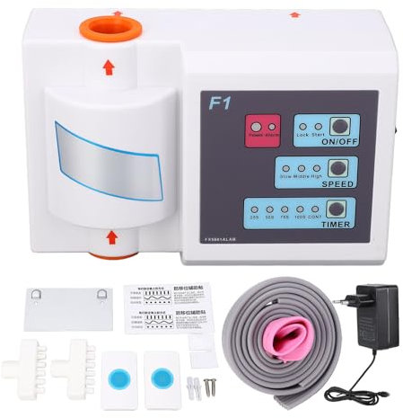 Bettluftpumpe, Elektrische Luftmatratzenpumpe, Bettlüftungsmaschine mit 3 Geschwindigkeiten, Timing, Kinderuhr, AC100-240 V (EU-Stecker)