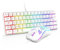 RedThunder 60% Ensemble Clavier et Souris 2-en-1 Gamer, AZERTY FRANÇAIS, Mini Clavier Ultra-Compact Rétroéclairé RGB 62 Touches, Souris Légère 6 Boutons 7200 DPI pour PC Mac PS5 Xbox (Blanc)
