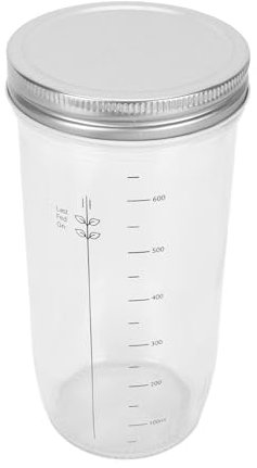 Kit de Inicio de Masa Madre, 24 Onzas Vaso Tarro para Hornear Pan de Masa Madre, con Espátula Vestido Cubierto Marcador de Línea de Alimentación Marcador de Temperatura Etc.