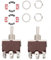 YINETTECH Lot de 2PCS Interrupteurs à Bascule Momentanés DPDT à 6 Broches 3 Positions ON-Off-ON pour Inversion de Polarité Du Moteur 20A 125V AC 15A 250V AC Contrôle de Polarité Du Moteur